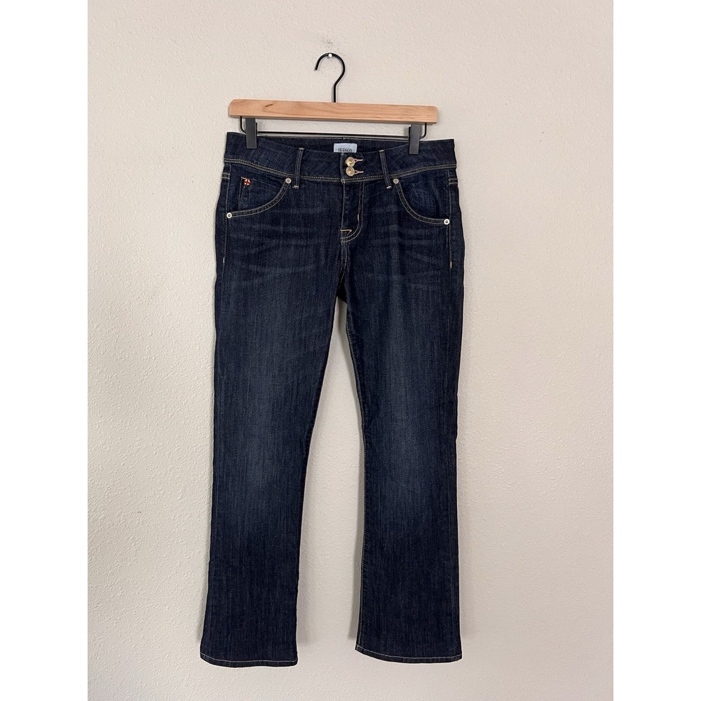 Hudson Womens Jeans Beth Mid Rise Baby Boot Cut Blue Stretch Denim Preppy sz 29